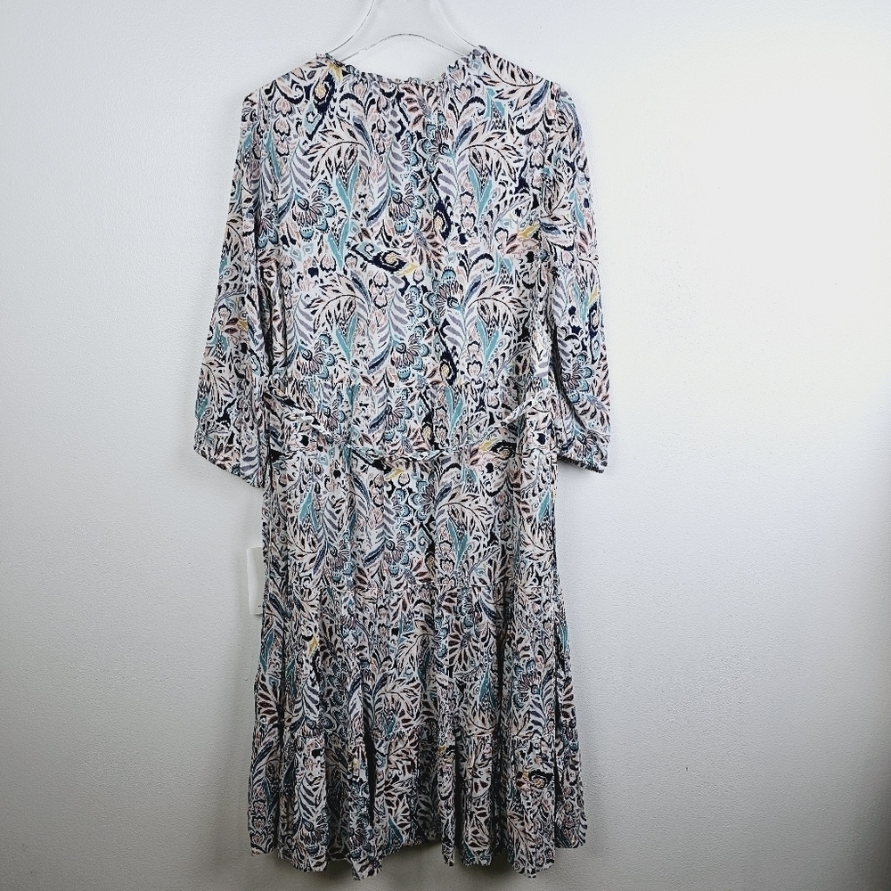 Lucky Brand Tiered Ruffle Dress NWT, size Large - Picture 2 of 11